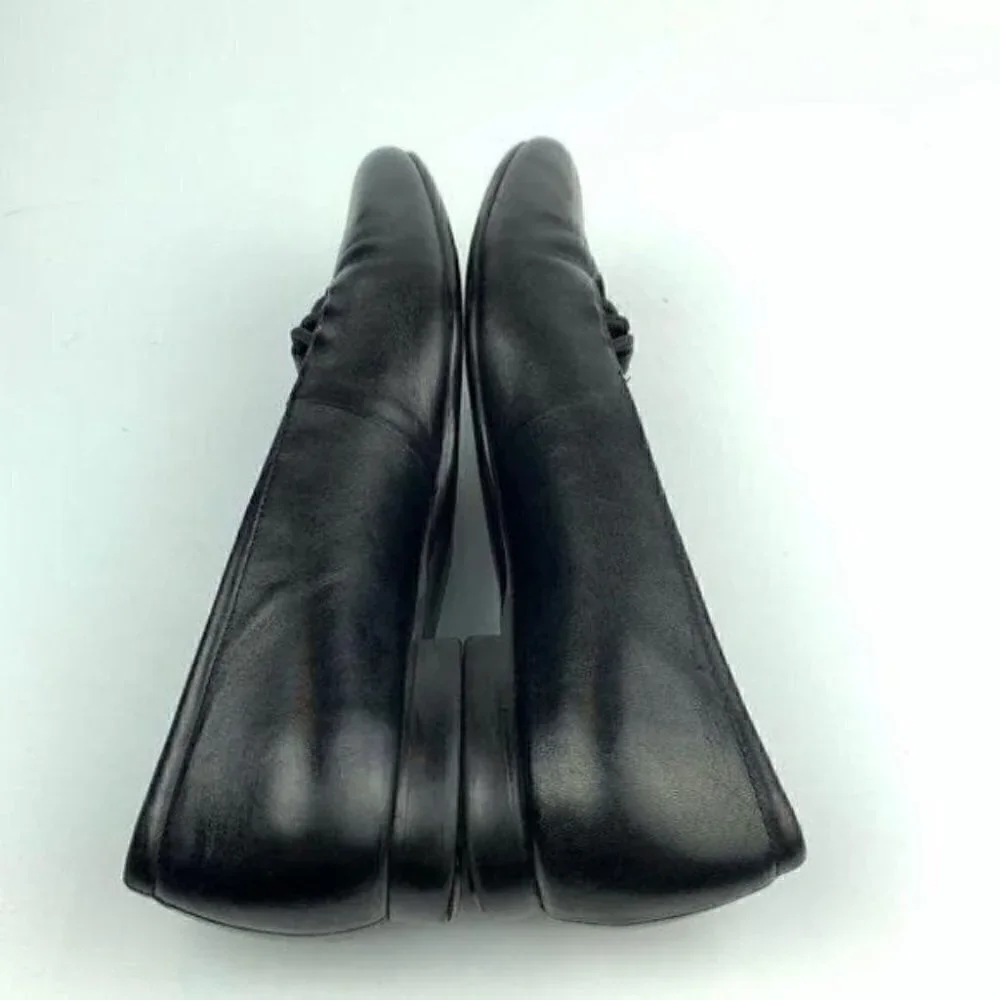 Trotters flats 9.5 black leather loafers ballet